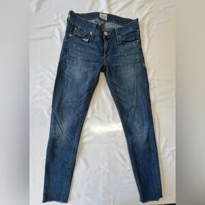 Hudson Jeans Dark Blue Skinny Denim with Contrast Stitching